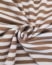 Afbeelding in Gallery-weergave laden, Breit Ribjersey Streifen - zimt