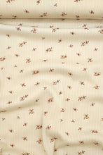 Lade das Bild in den Galerie-Viewer, Pointoille Stripes Feinstrickjersey - 'Little brown roses'