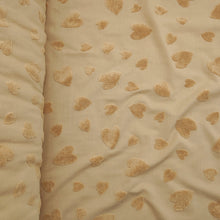 Afbeelding in Gallery-weergave laden, Frottee Jacquard Jersey - Herzen Champagne