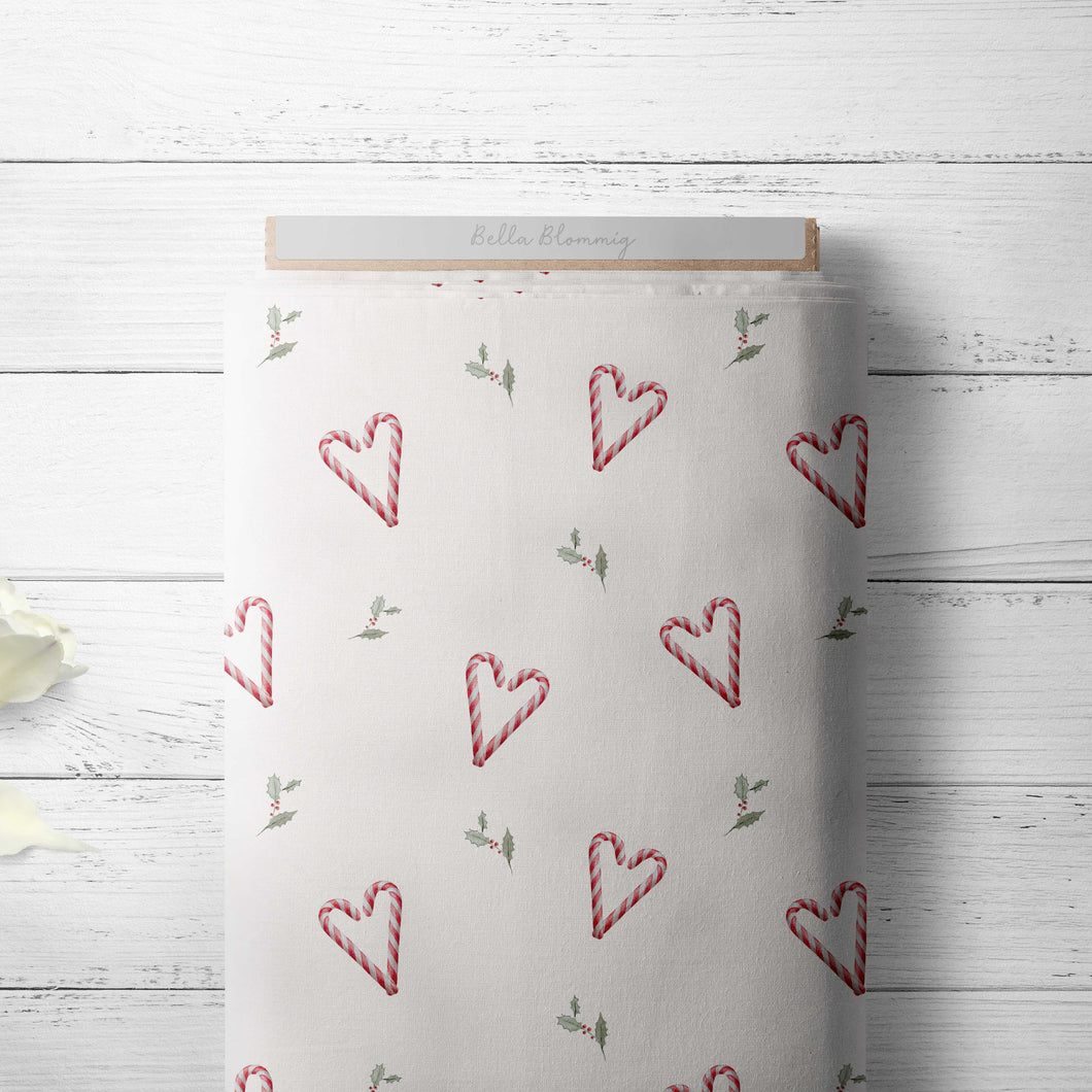candy cane hearts - Bio French Terry/ Bio Jersey