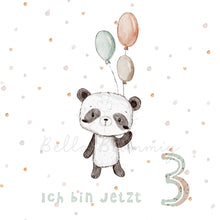 Lade das Bild in den Galerie-Viewer, Bügelbild &#39;Geburtstag  Panda 3 &#39;
