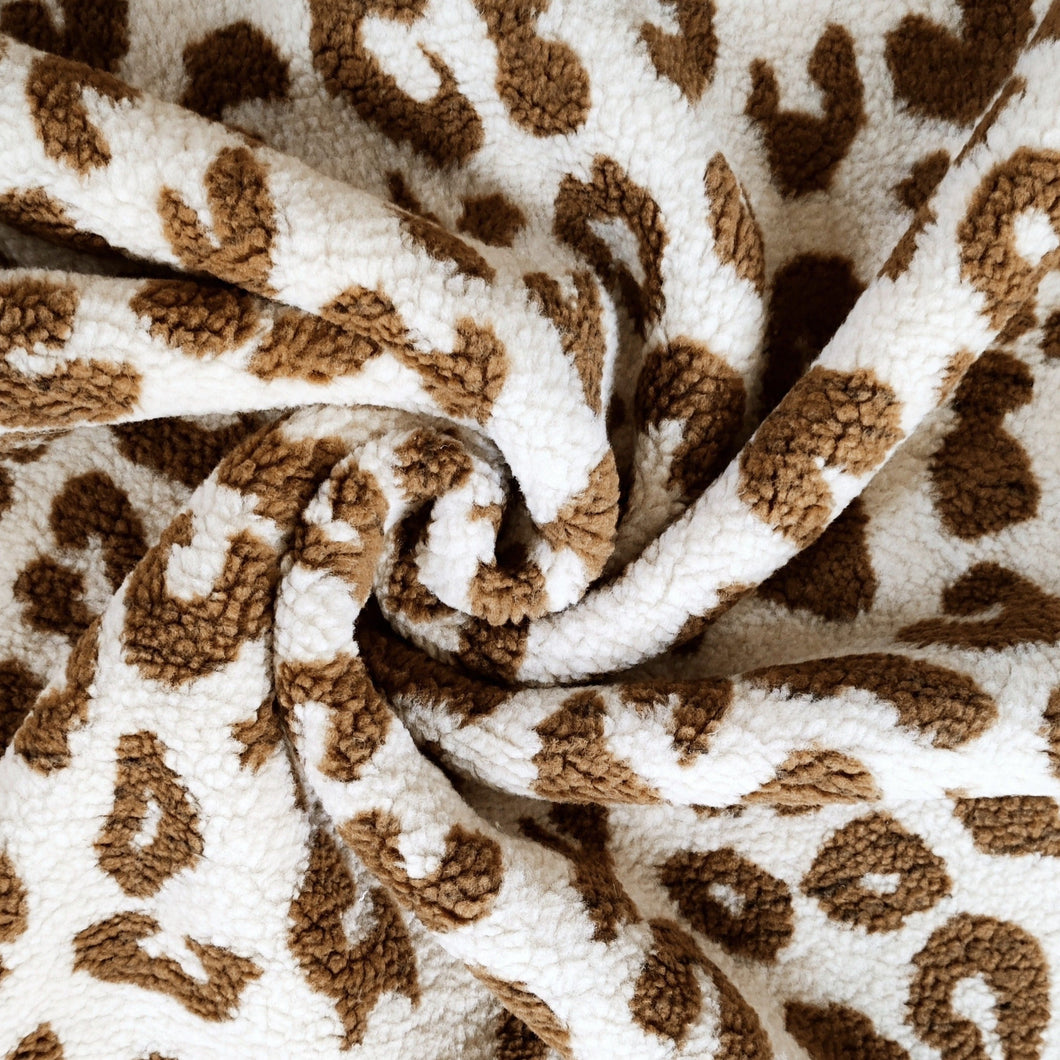 Teddy Stoff - Leopard Flecken