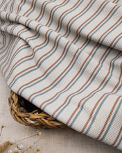 Charger l&#39;image dans la galerie, Bio Ribjersey &quot;Mini Stripes blue brown&#39;
