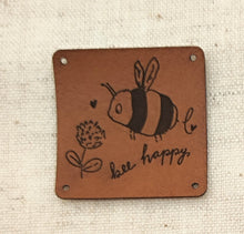 Charger l'image dans la galerie, Kunstlederlabel - bee happy

